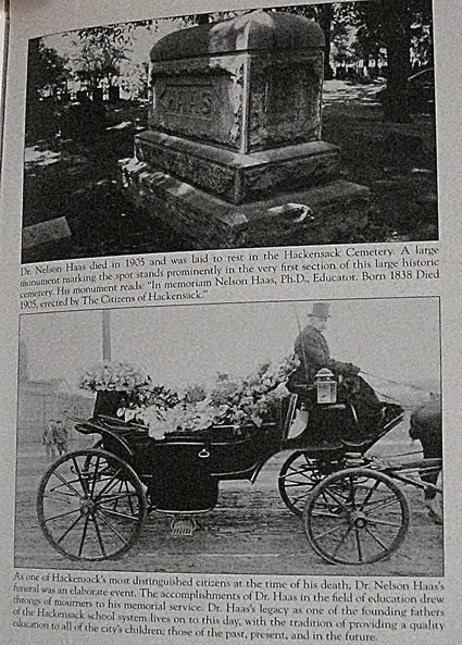 Nelson Haas Memorial Hackensack Cementary Images of America Book Hackensack Page 127